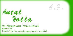 antal holla business card